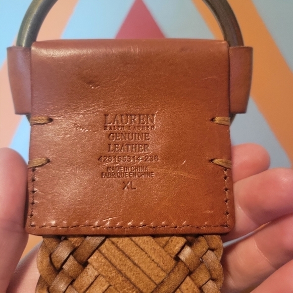 Lauren Ralph Lauren Women\'s Genuine Leather Braided Belt 49 Inches Long main image 4